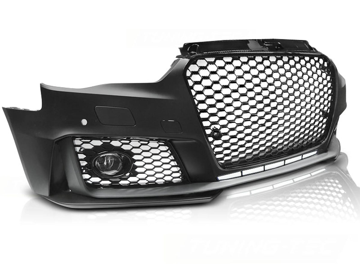 Pare-chocs avant sport noir brillant avec PDC compatible Audi A3 12-16