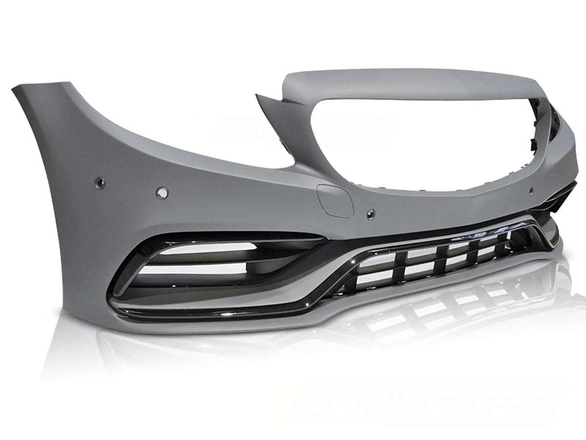 Pare-chocs avant sport noir compatible avec Mercedes W205 18-21
