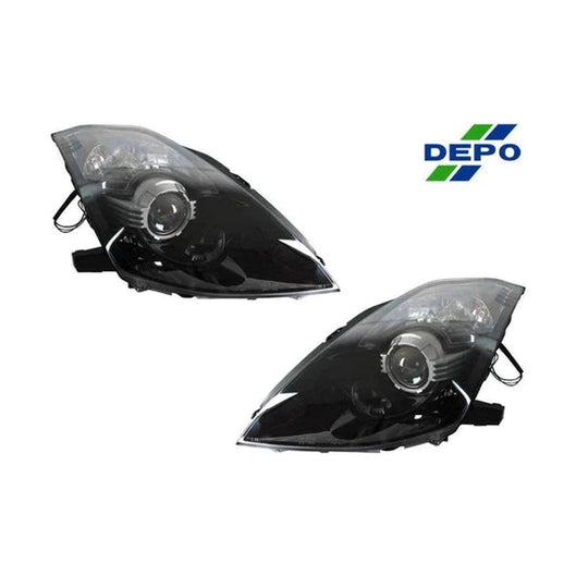 Phares Avants Style JDM Fond Noir Nissan 350Z