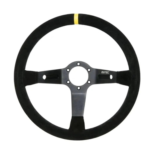 Volant tulipé en daim noir 90 mm / 35cm