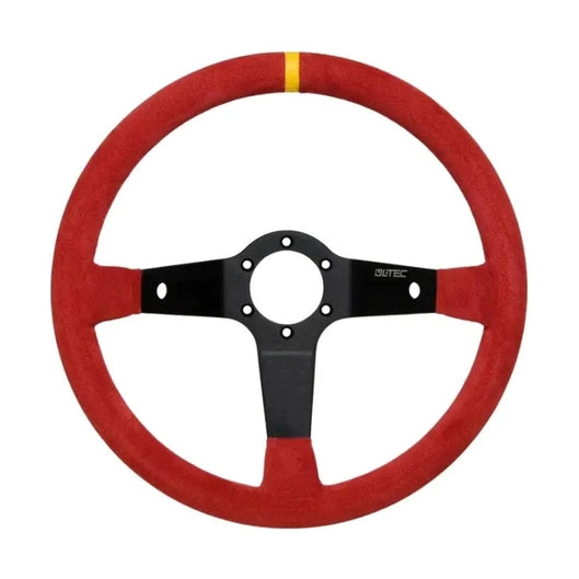 Volant tulipé en daim noir 90 mm / 35cm