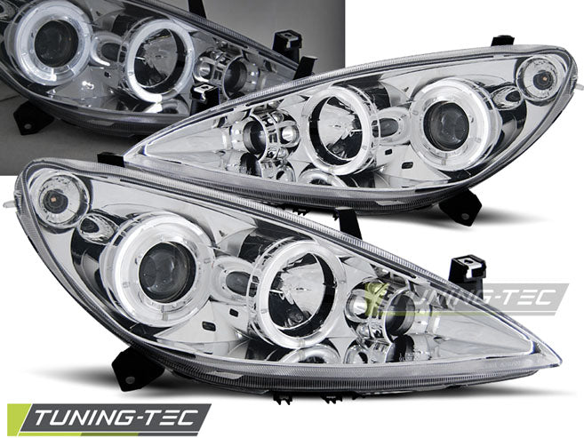 PEUGEOT 307 04.01-06.05 ANGEL EYES CHROME