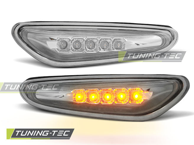 Clignotant latéral chromé à LED compatible BMW E46 09.01-03.05