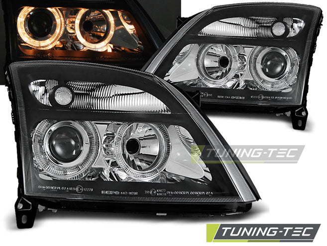 Phares Opel Vectra C 04.02-08.05 Angel Eyes noirs
