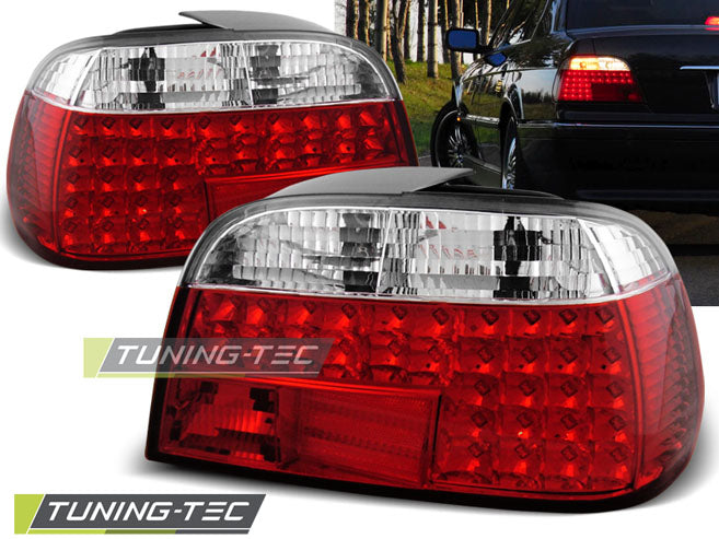 Feux arrière à LED rouge et blanc compatibles BMW E38 06.94-07.01