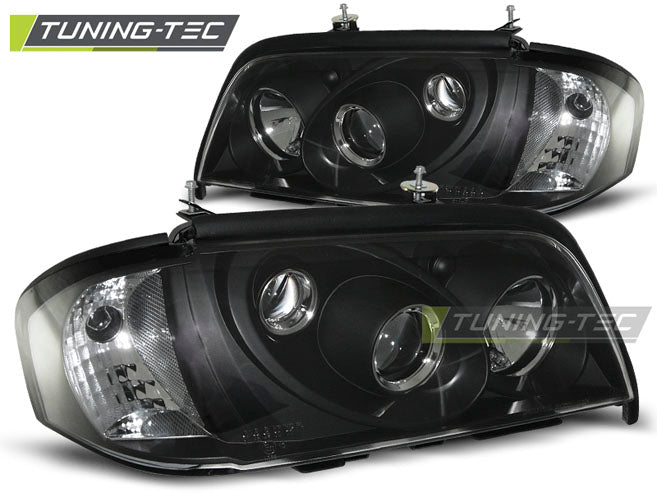 Phares noirs compatibles avec Mercedes W202 Classe C 06.93-06.00