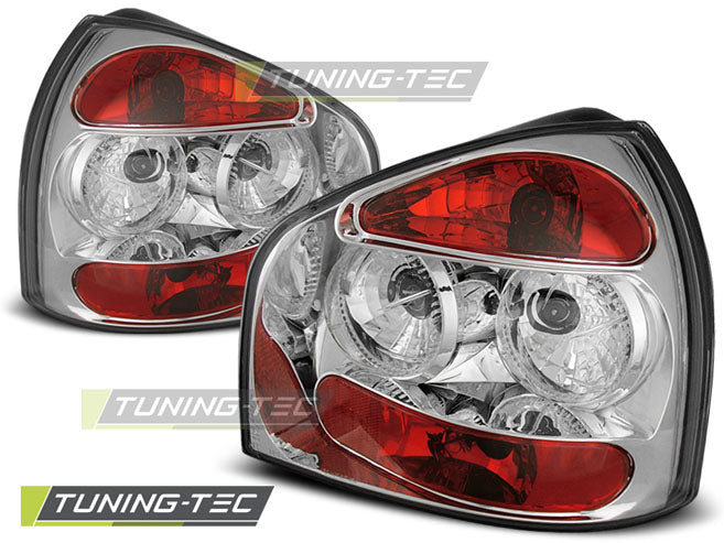 Feux arrière chromés compatibles avec Audi A3 8L 08.96-08.00