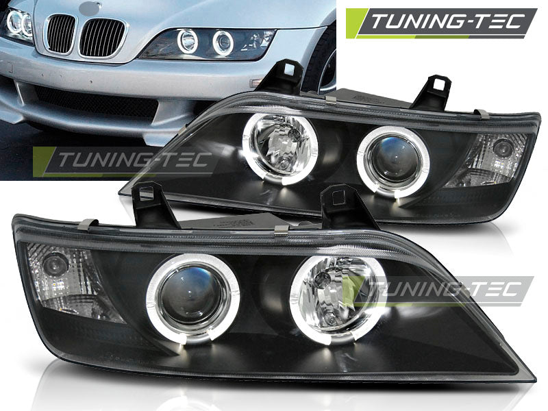 Phares Angel Eyes noirs compatibles BMW Z3 01.96-02