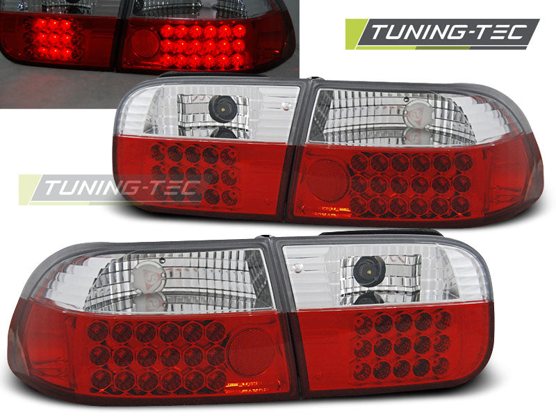 LED ROUGE ET BLANCHE POUR HONDA CIVIC 09.91-08.95 2D/4D