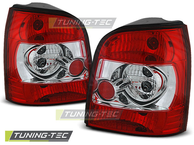 Feux arrière rouge et blanc compatibles avec Audi A4 Avant (11.94-2001)