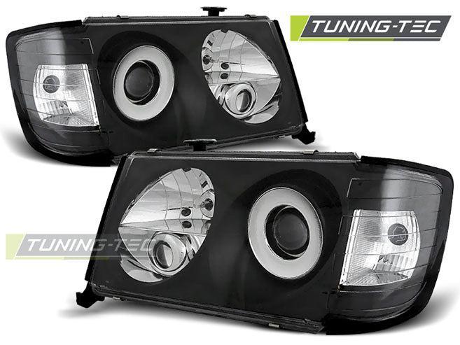 Phares noirs compatibles avec Mercedes W124 01.85-04.93