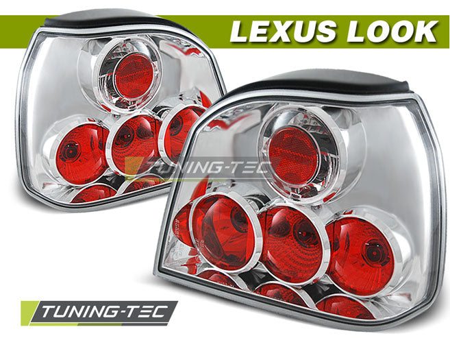 Feux arrière chromés compatibles avec VW Golf 3 09.91-08.97