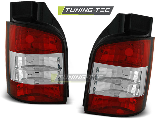 Feux arrière rouge et blanc compatibles avec VW T5 04.03-09