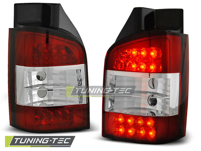 Feux arrière à LED rouge et blanc compatibles avec VW T5 04.03-09