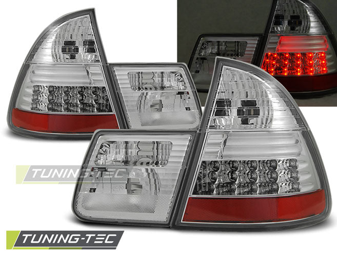 Feux arrière à LED chromés compatibles BMW E46 Touring 99-05