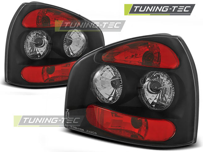 Feux arrière noirs compatibles avec Audi A3 8L 08.96-08.00