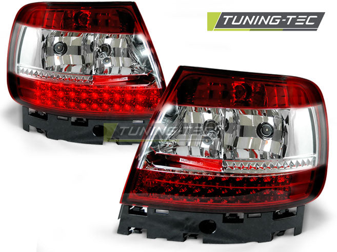 Feux arrière à LED rouge et blanc compatibles avec Audi A4 B5 11.94-09.00