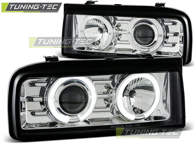 Phares Angel Eyes chromés compatibles VW Corrado 88-95