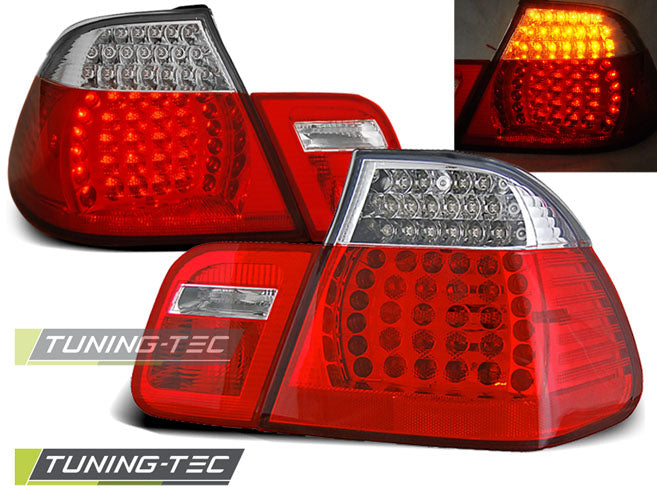 Feux arrière à LED rouge et blanc compatibles avec BMW E46 berline 98-01