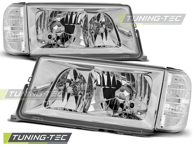 Phares chromés compatibles avec Mercedes W201/190 (12.82-05.93)