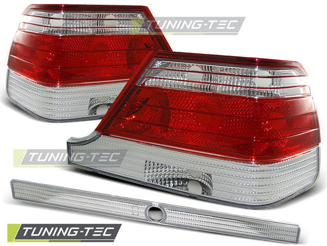 Feux arrière rouge et blanc compatibles avec Mercedes W140 95-98