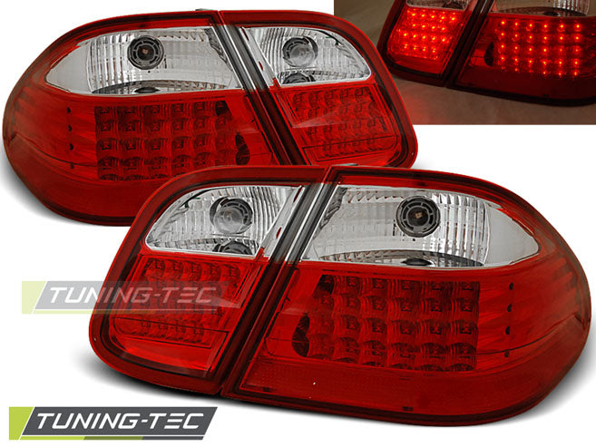 Feux arrière à LED rouge et blanc compatibles avec Mercedes W208 CLK 03.97-04.02
