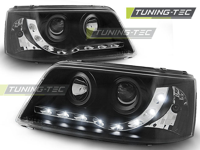 Phares de jour noirs compatibles VW T5 04.03-08.09