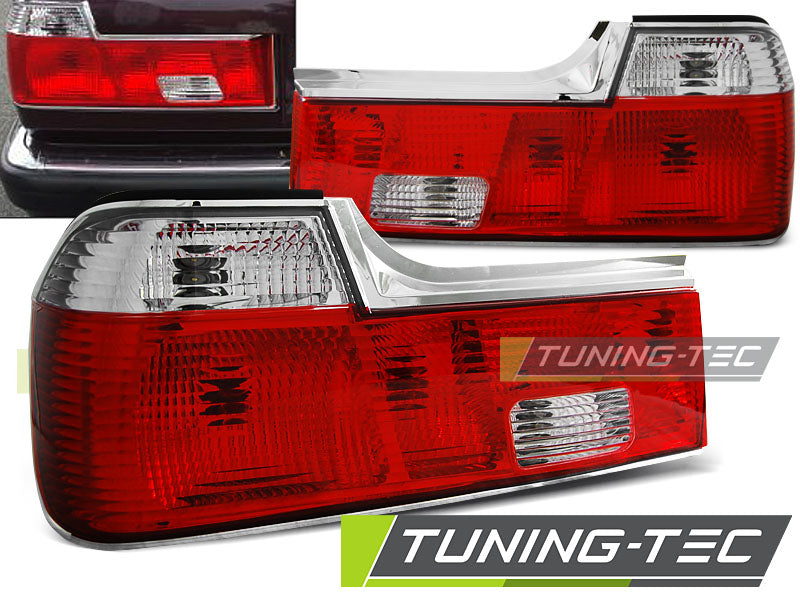 Feux arrière rouge et blanc compatibles BMW E32 06.86-04.94