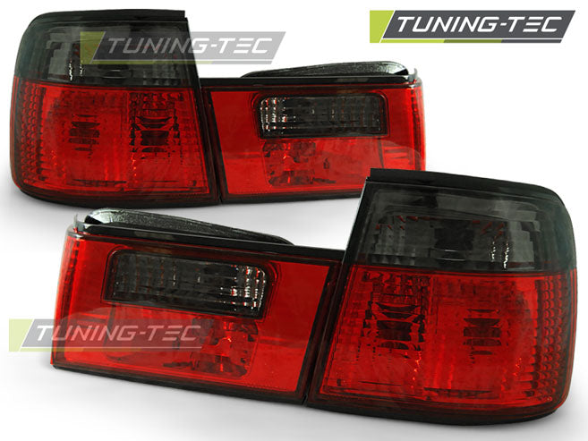 FEUX ARRIÈRE ROUGES FUMÉS compatibles BMW E34 02.88-12.95 BERLINE
