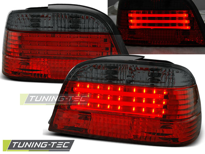 Feux arrière à LED à LED rouge fumé compatibles BMW E38 06.94-07.01