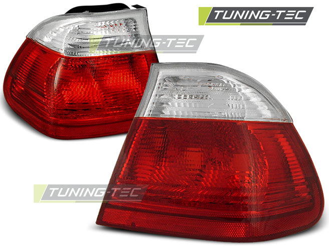 Feux arrière rouge et blanc compatibles avec BMW E46 berline (05.98-08.01)