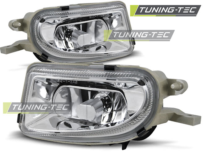 Phares antibrouillard chromés compatibles avec Mercedes W210/CLK/SLK