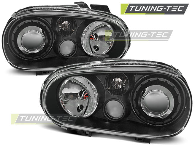 Phares sport noirs compatibles avec VW Golf IV 97-03