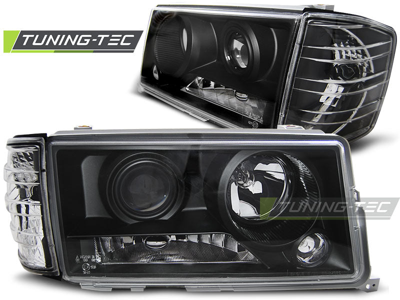 Phares noirs compatibles avec Mercedes W201/190 (12.82-05.93)