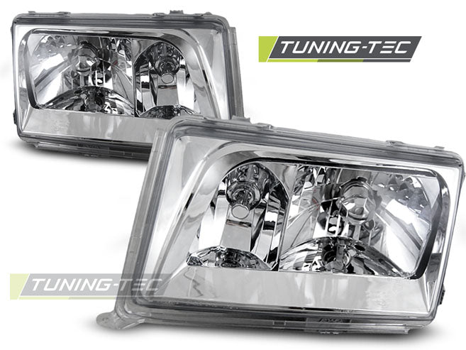 Phares chromés compatibles avec Mercedes W124 85-93