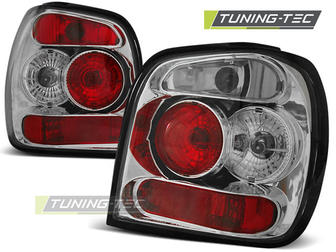 Feux arrière chromés compatibles avec VW Polo 6N2 10.99-10.01