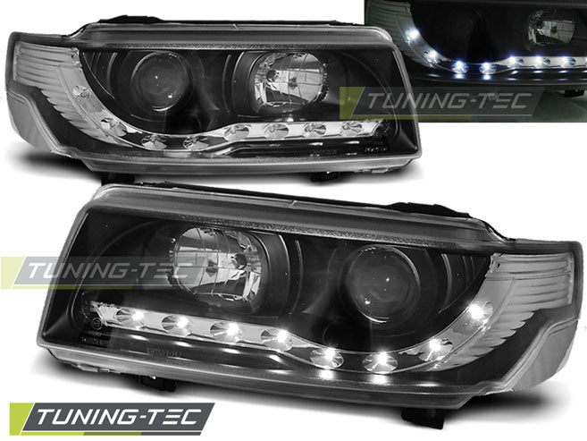 Phares de jour noirs compatibles avec VW Passat B4 11.93-05.97