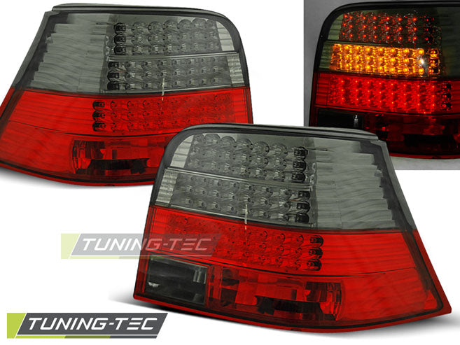 Feux arrière à LED rouge fumé compatibles avec VW Golf 4 09.97-09.03