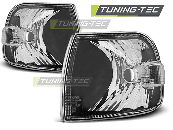 Feux de direction avant noirs compatibles avec VW T4 96-03 Bus