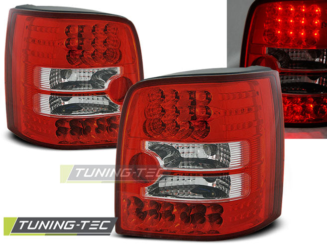 Feux arrière à LED rouge et blanc compatibles avec VW Passat B5 (11.96-08.00)