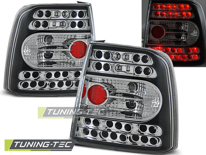 Feux arrière à LED noirs compatibles avec VW Passat B5 11.96-08.00 Berline