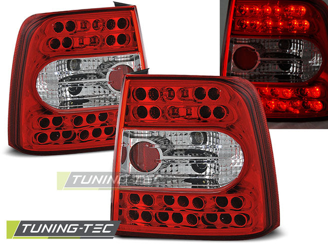 Feux arrière à LED rouges et blancs compatibles avec VW Passat B5 berline (11.96-08.00)