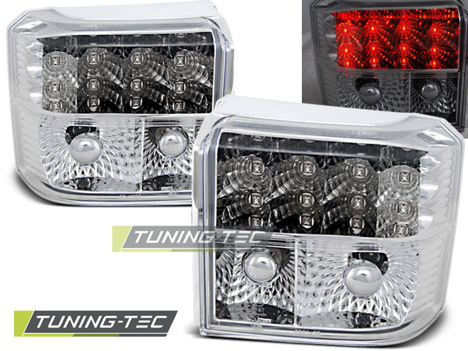 Feux arrière à LED chromés compatibles VW T4 90-03.03