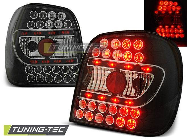 Feux arrière à LED noirs compatibles avec VW Polo 6N 10.94-09.99