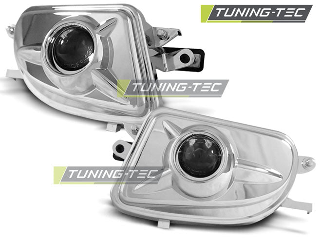 Phares antibrouillard chromés compatibles avec Mercedes W210 06.99-03.02 / CLK / SLK