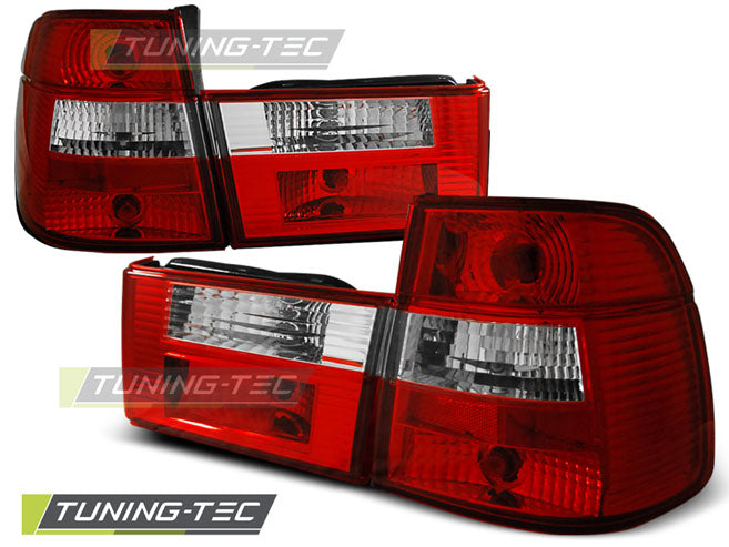FEUX ARRIÈRE ROUGES ET BLANCS compatibles BMW E34 91-96 TOURING