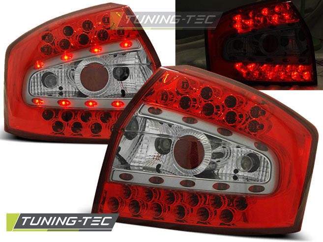 Feux arrière à LED rouge et blanc compatibles avec Audi A4 8E berline (2010-2014)