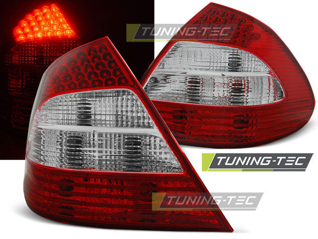 Feux arrière à LED rouge et blanc compatibles avec Mercedes W211 Classe E (03.02-04.06)