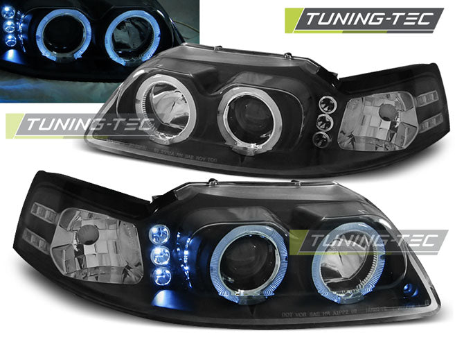 FORD MUSTANG 98-04 ANGEL EYES NOIR