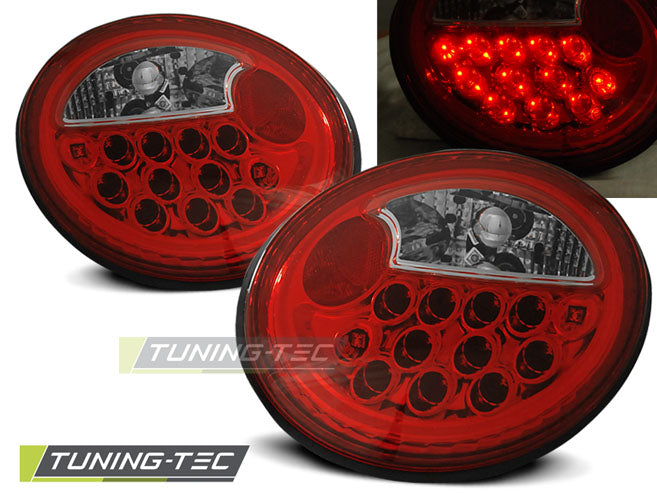 Feux arrière à LED rouges et blancs compatibles avec VW New Beetle 10.98-05.05